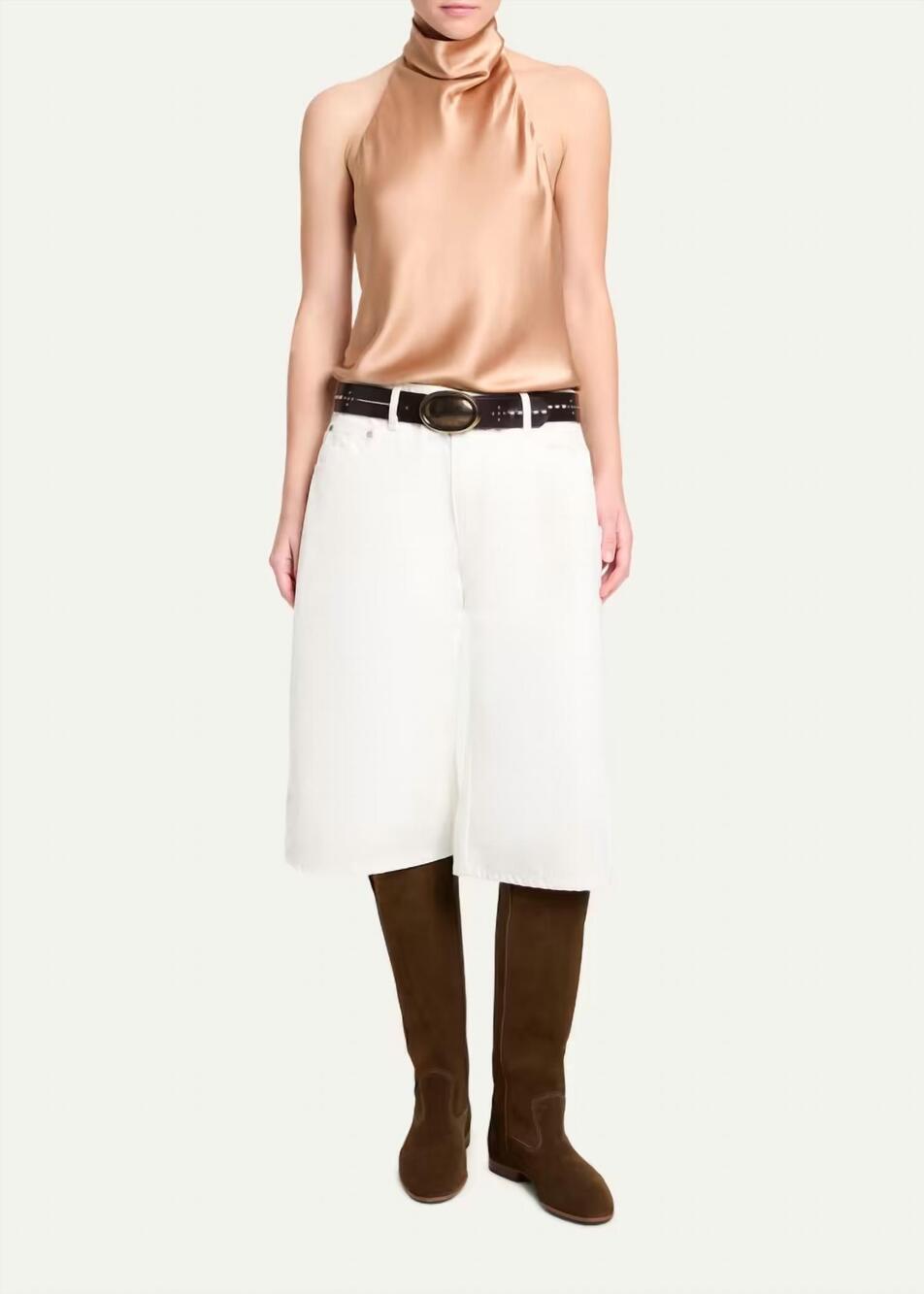 NEW TWP flowy halter top in brush